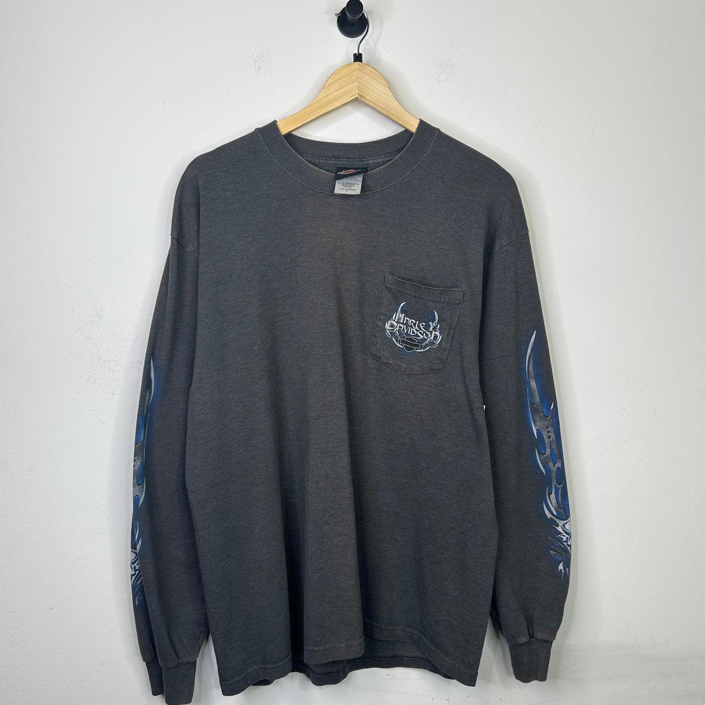 METAL SKULL FLAME HARLEY DAVIDSON LONG SLEEVE