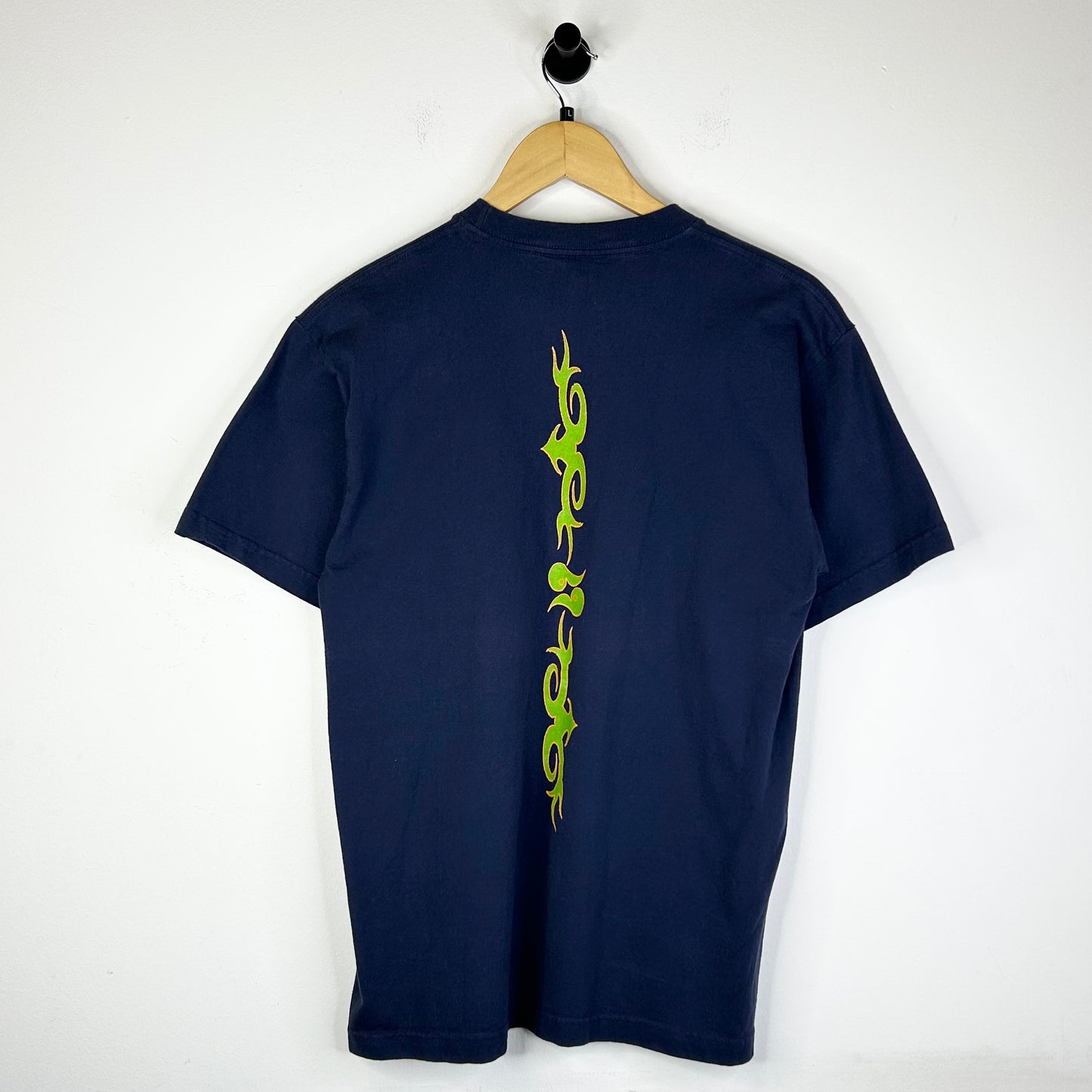YING YANG GREEN LOGO NAVY TEE