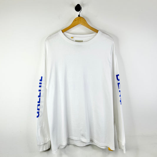 GALLERY DEPT WHITE LONGSLEEVE BLUE LOGO