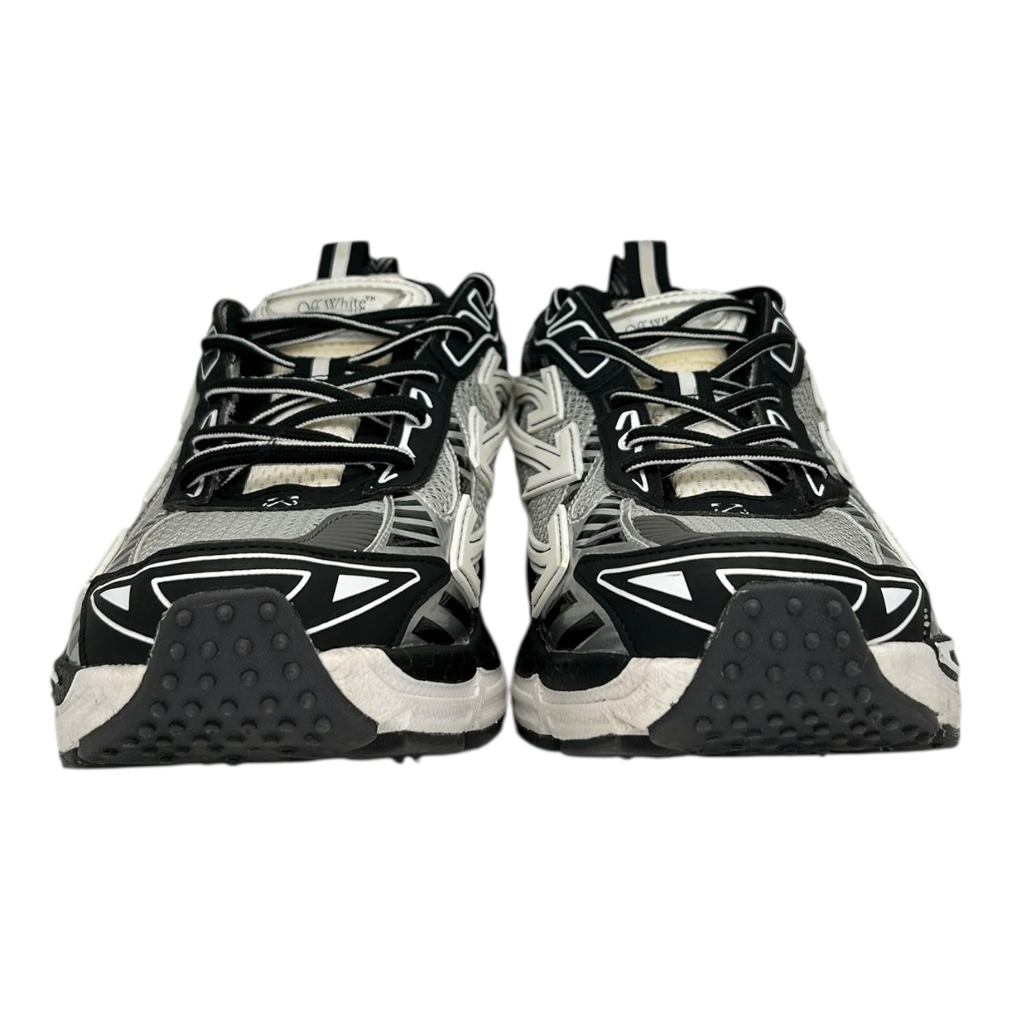 PREOWNED OFF WHITE BE RIGHT BACK BLACK GREY WHITE