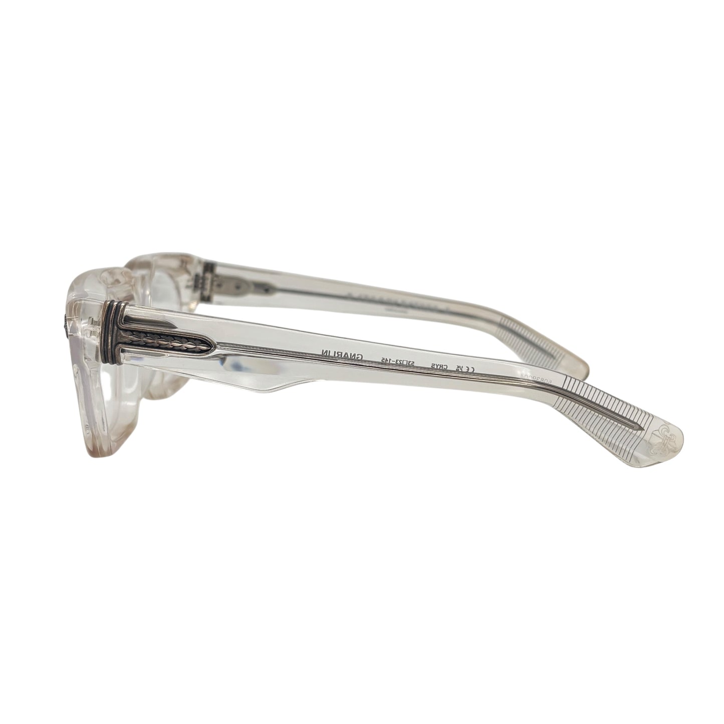 CHROME HEARTS GNARLIN CLEAR SILVER GLASSES