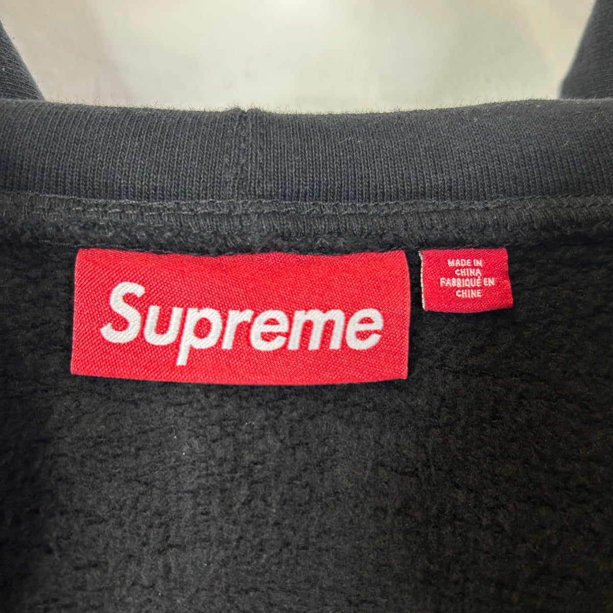 SUPREME SMALL BOX LOGO ZIP UP HOODED SWEATSHIRT BLACK