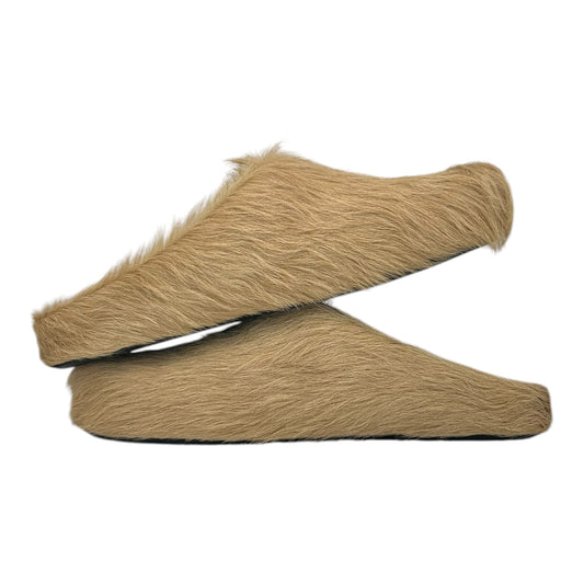 PREOWNED MARNI FUSSBETT BROWN SLIDES