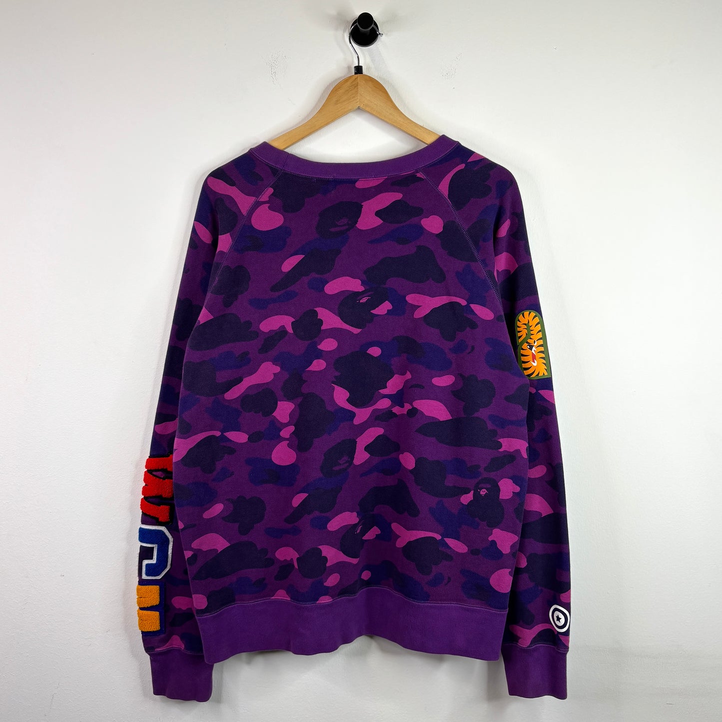 BAPE PURPLE SHARK FACE CREWNECK