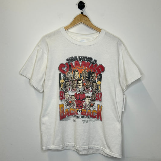 NBA WORLD CHAMPS BACK TO BACK CHICAGO BULLS TEE