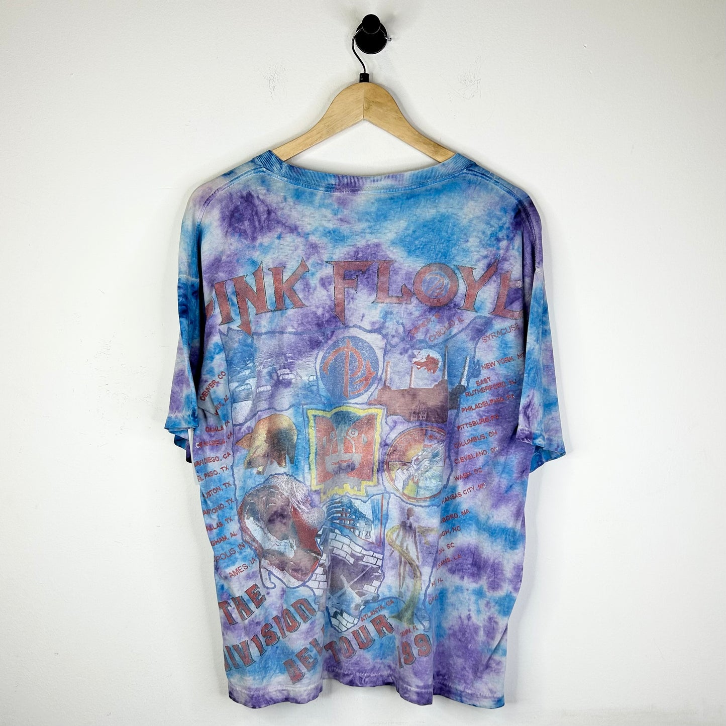 1994 PINK FLOYD THE DIVISION BELL TOUR TIE DYE T-SHIRT
