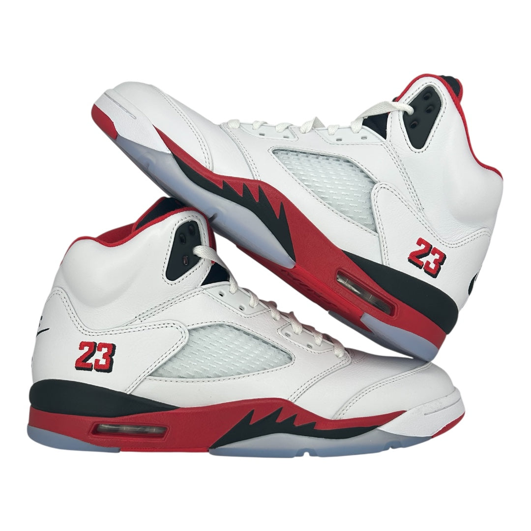 PREOWNED JORDAN 5 FIRE RED BLACK TONGUE