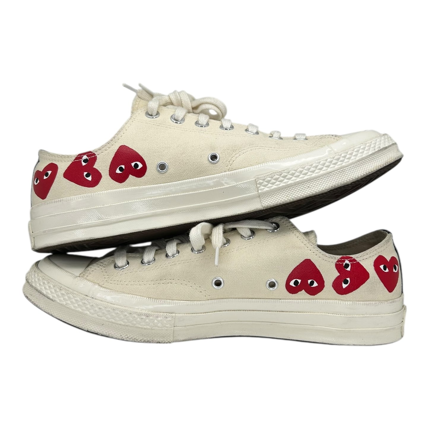 PREOWNED CONVERSE CDG MULTI HEART WHITE LOW