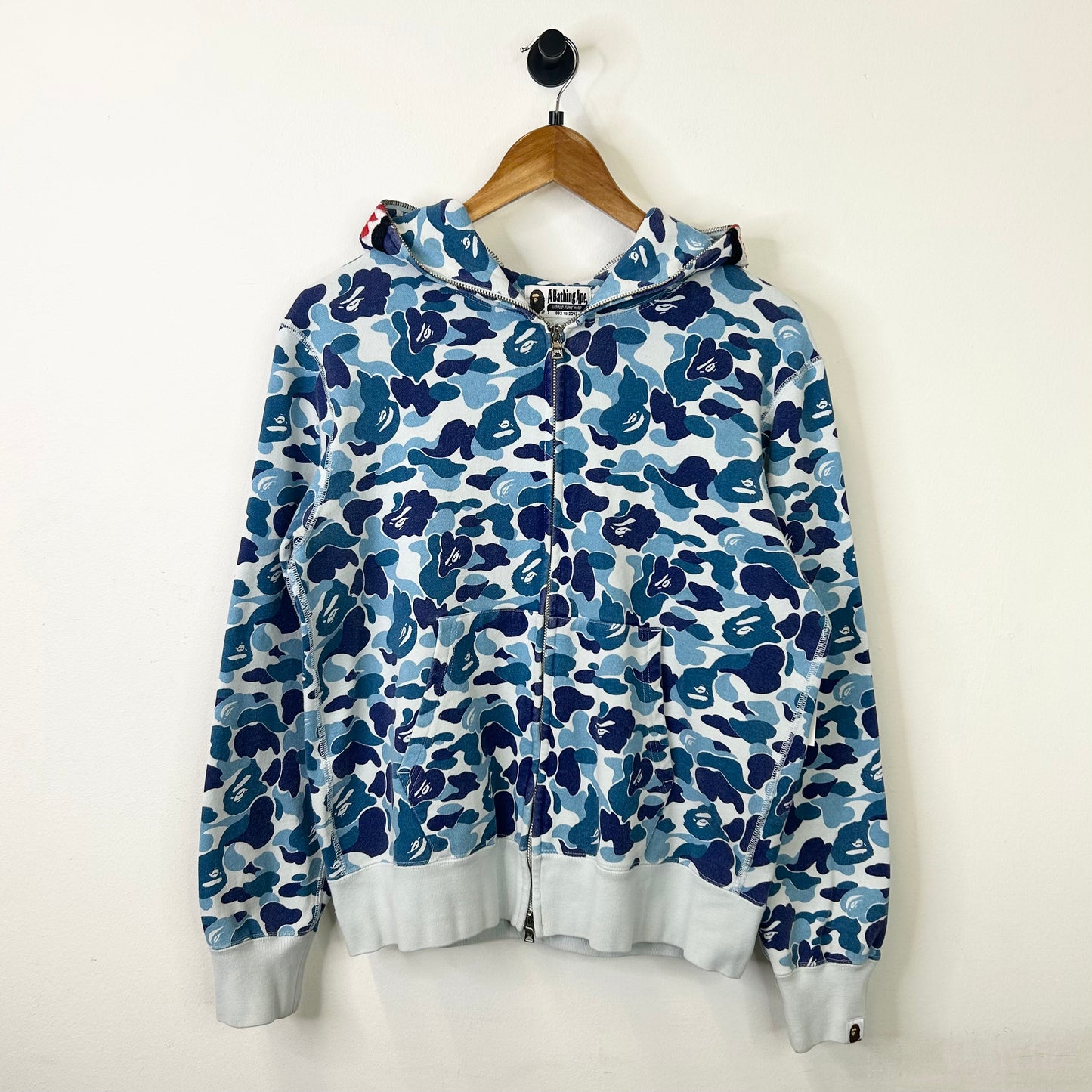 BAPE BLUE WHITE CAMO FULL ZIP
