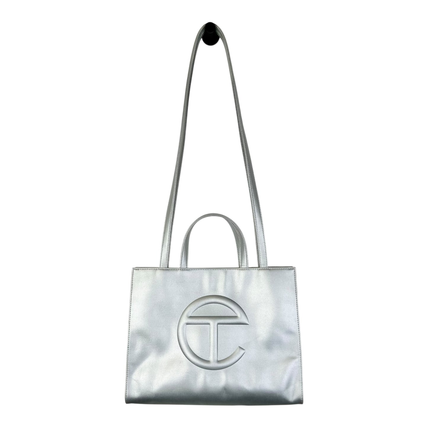 TELFAR SHOPPING BAG MEDIUM SILVER