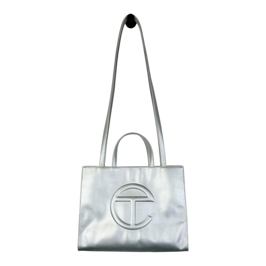 TELFAR SHOPPING BAG MEDIUM SILVER