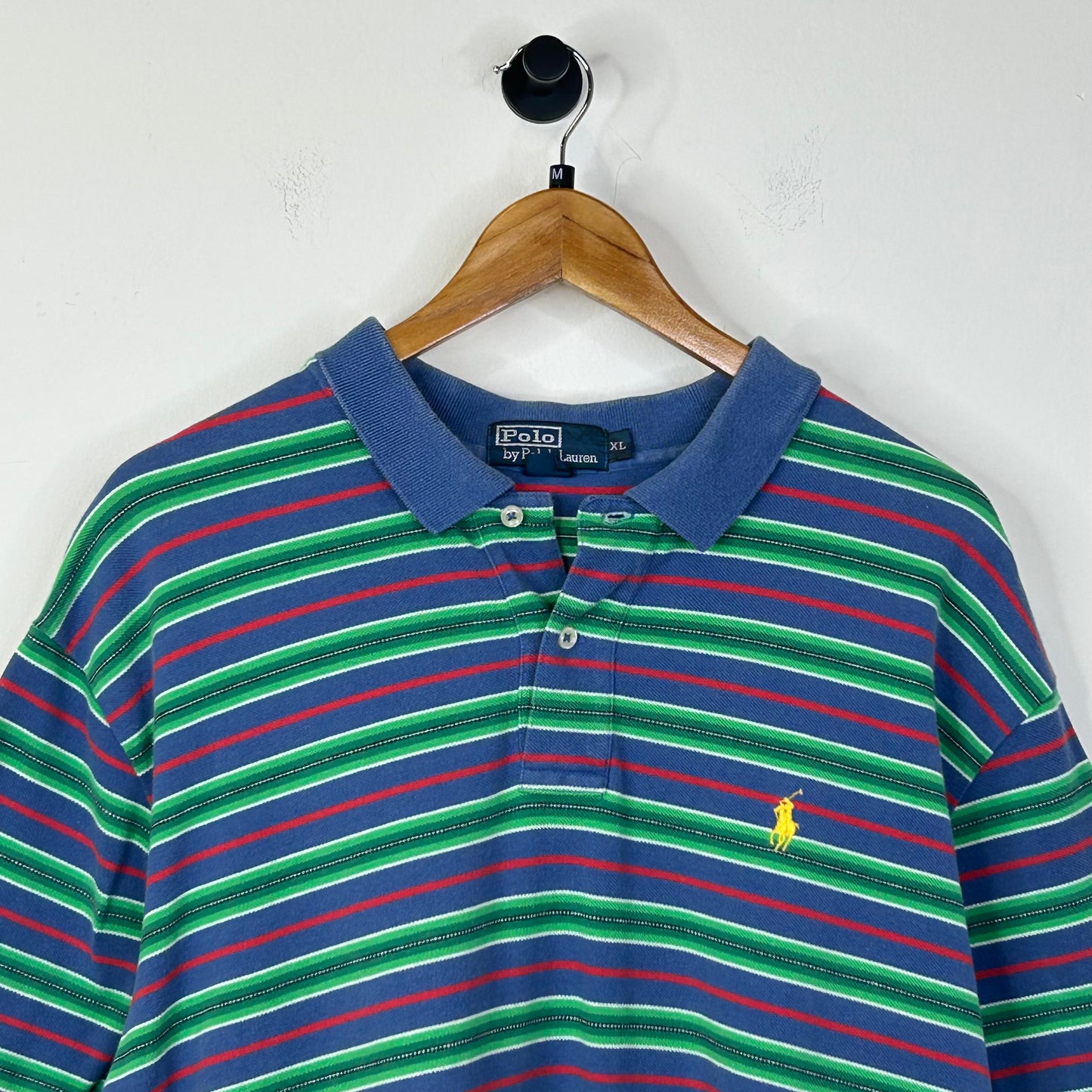 POLO RALPH LAUREN BLUE GREEN RED STRIPE TEE