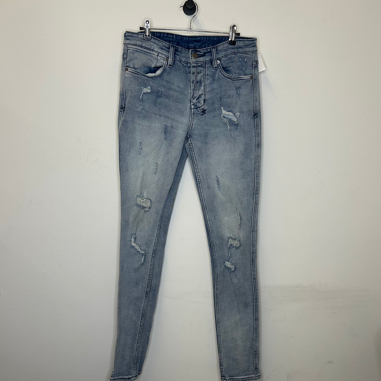 KSUBI RIPPED BLUE SKINNY JEAN