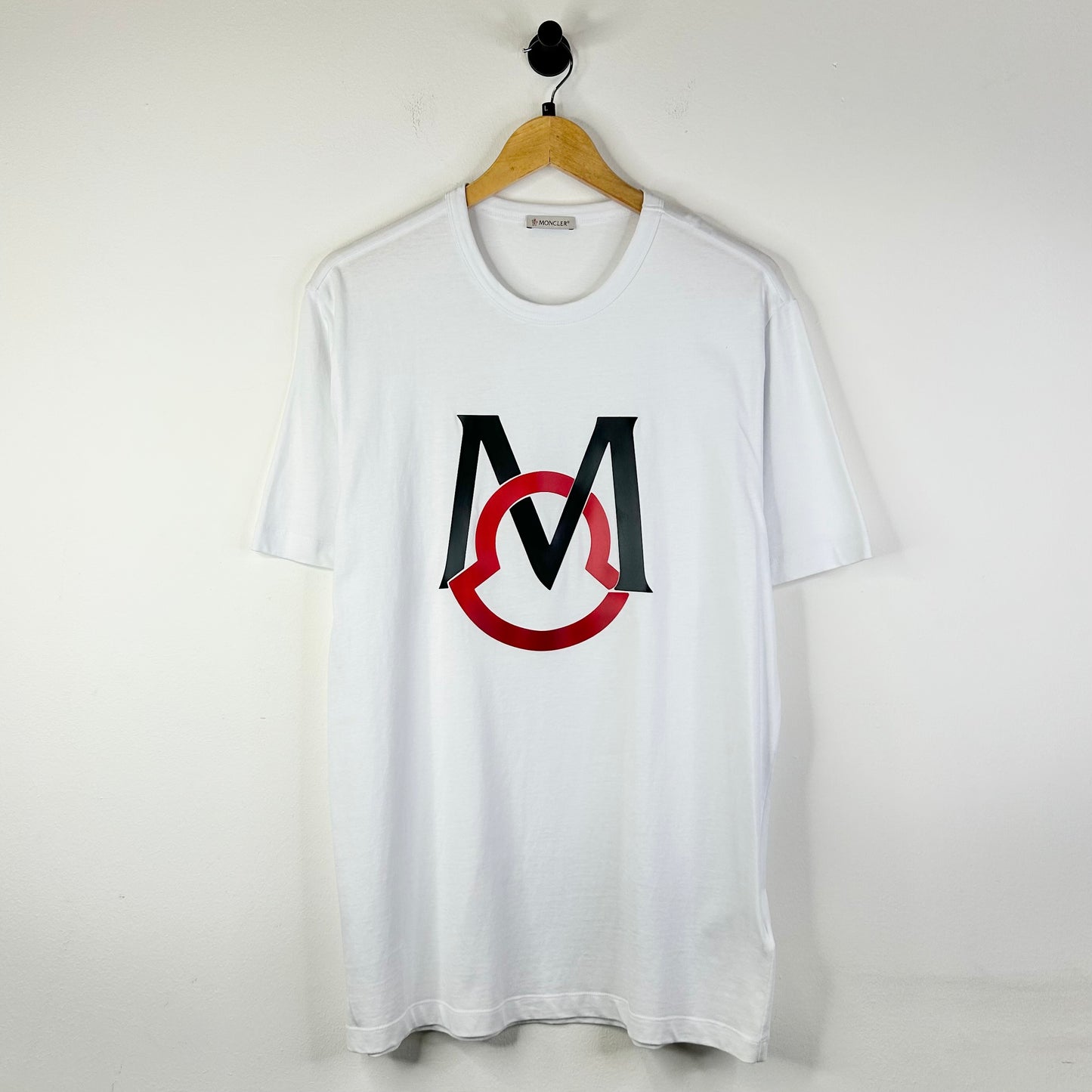 MONCLER WHITE LOGO TEE