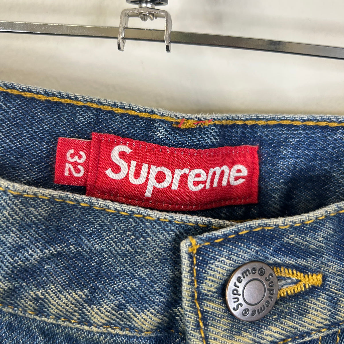 SUPREME LEOPARD FAUX FUR JEANS