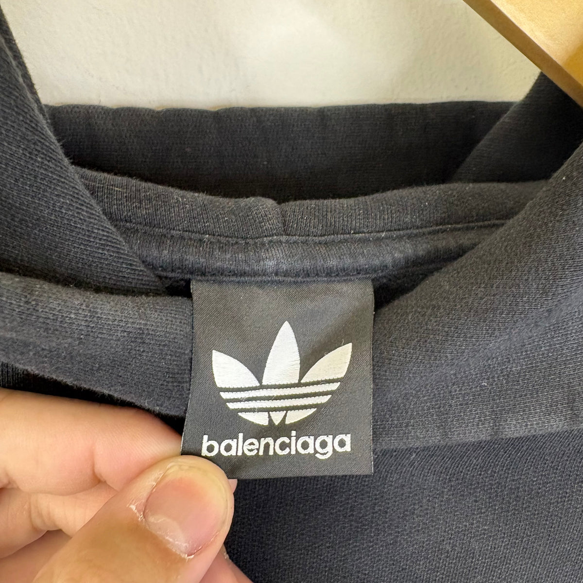 BALENCIAGA X ADIDAS OVERSIZE EMBROIDERED LOGO HOODIE