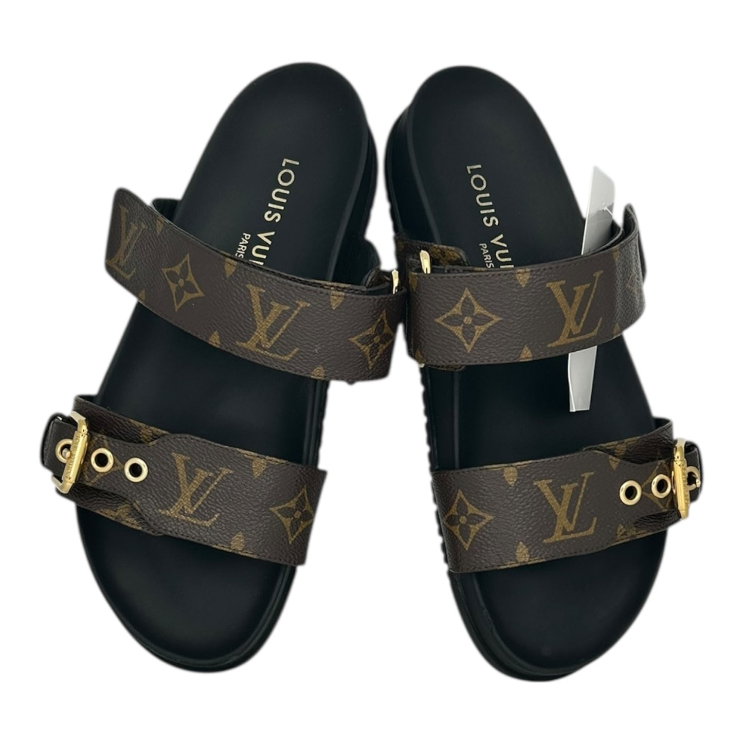 PREOWNED LOUIS VUITTON BOM DIA FLAT SANDALS