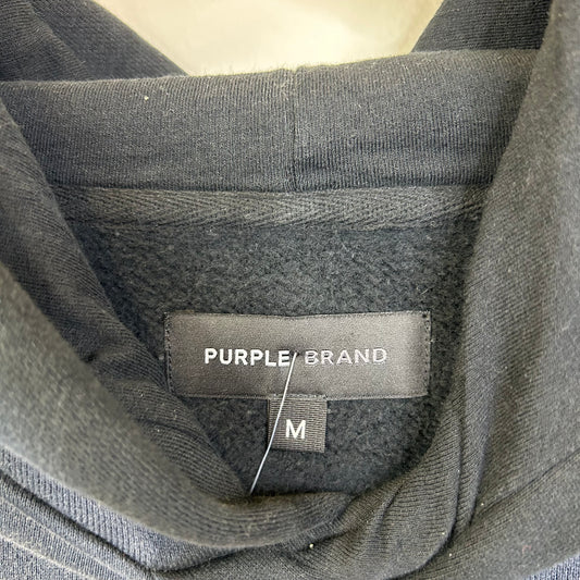 PURPLE BRAND GOTHIC APPLIQUE HOODIE BLACK