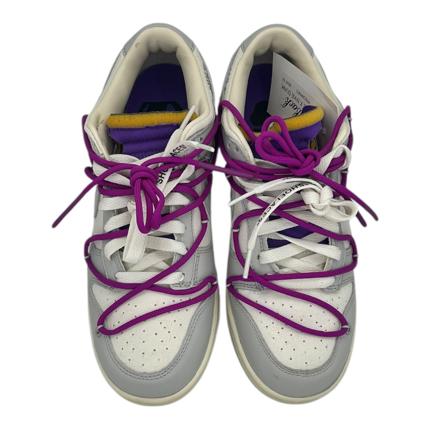 PREOWNED OFF WHITE X NIKE DUNK LOW LOT 28/50