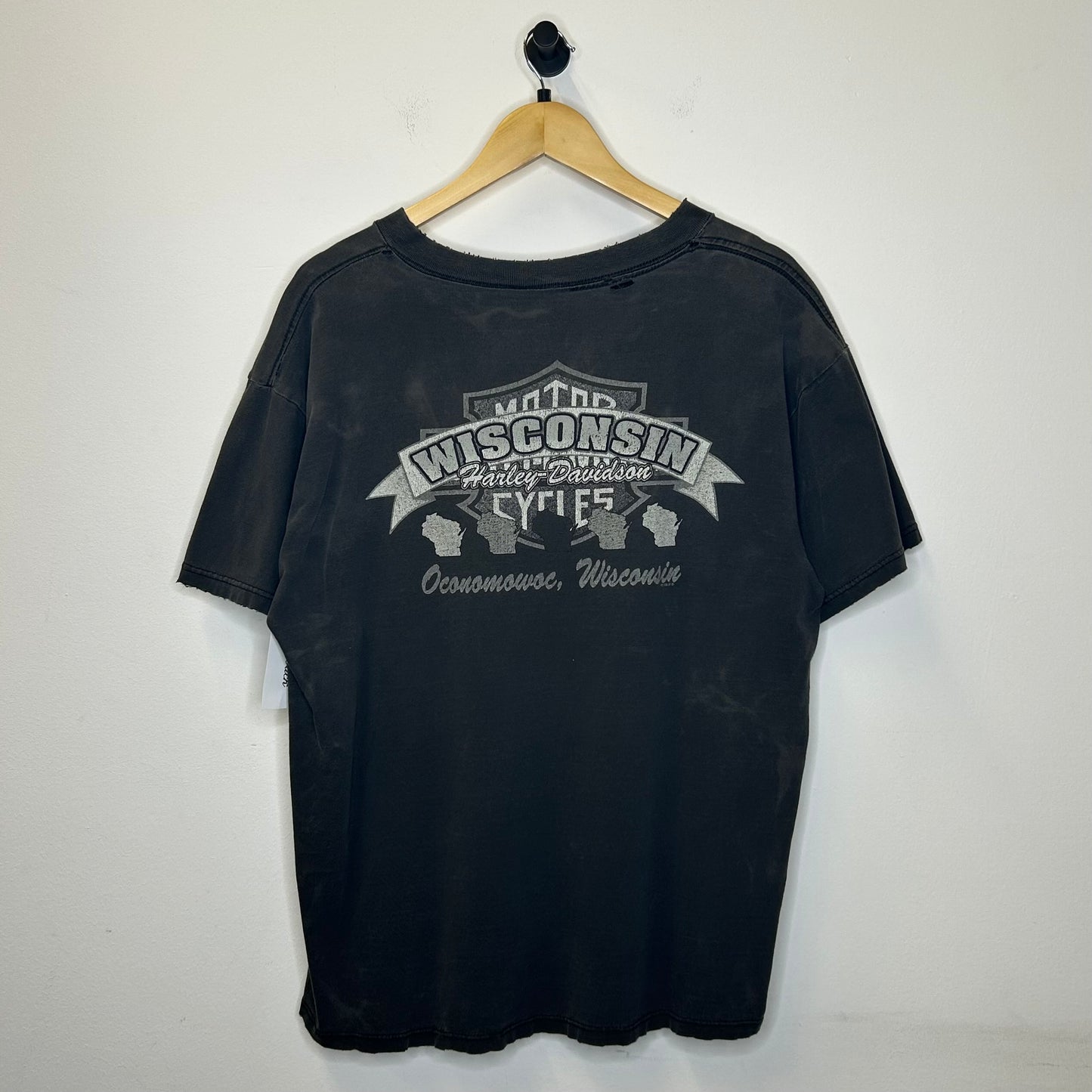 HARELY DAVIDSON 1995 OCONOMOWOC WOLF TEE