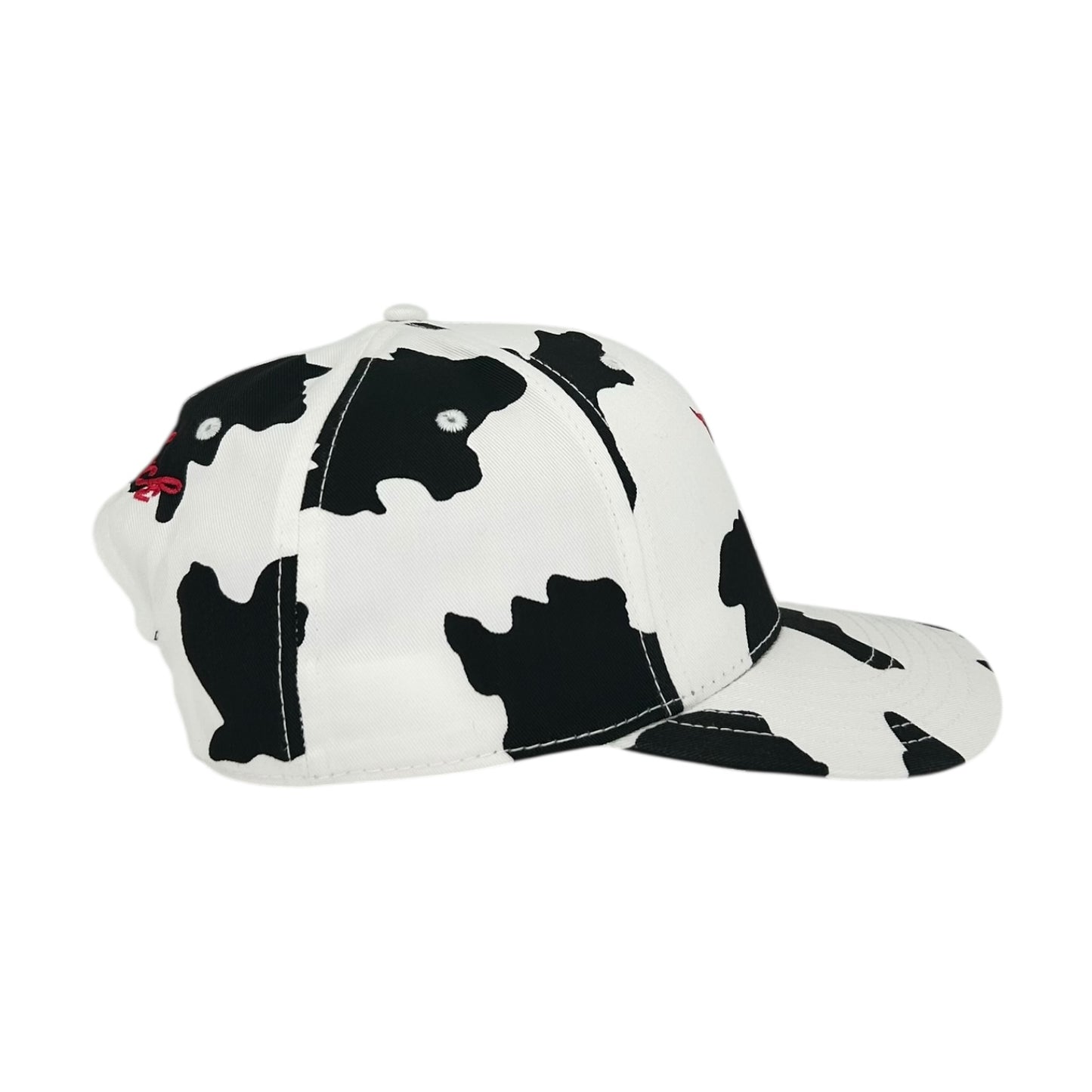 FLASHBACK COW PRINT RED BUTTERFLY EFFECT LOGO SNAPBACK HAT