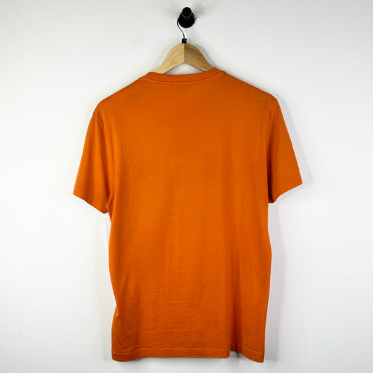 VERSACE MEDUSA HEAD ORANGE RHINESTONE TEE