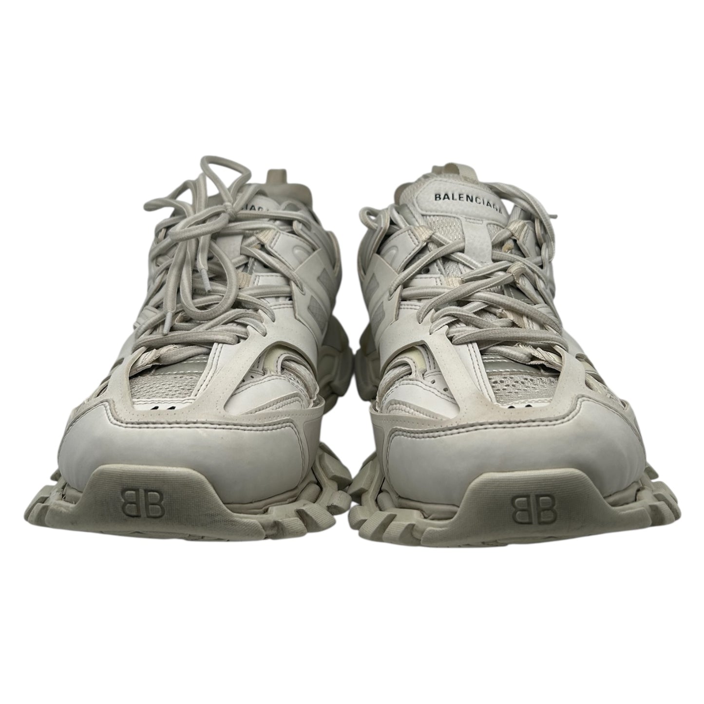 PREOWNED BALENCIAGA TRACK RUNNER LIGHT GREY SZ 11