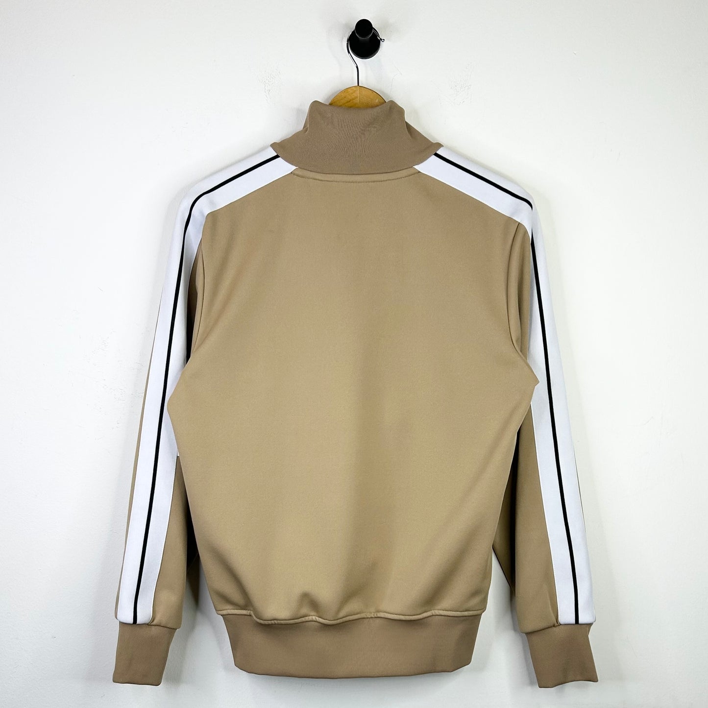 PALM ANGELS LOGO PRINT TRACK JACKET TAN