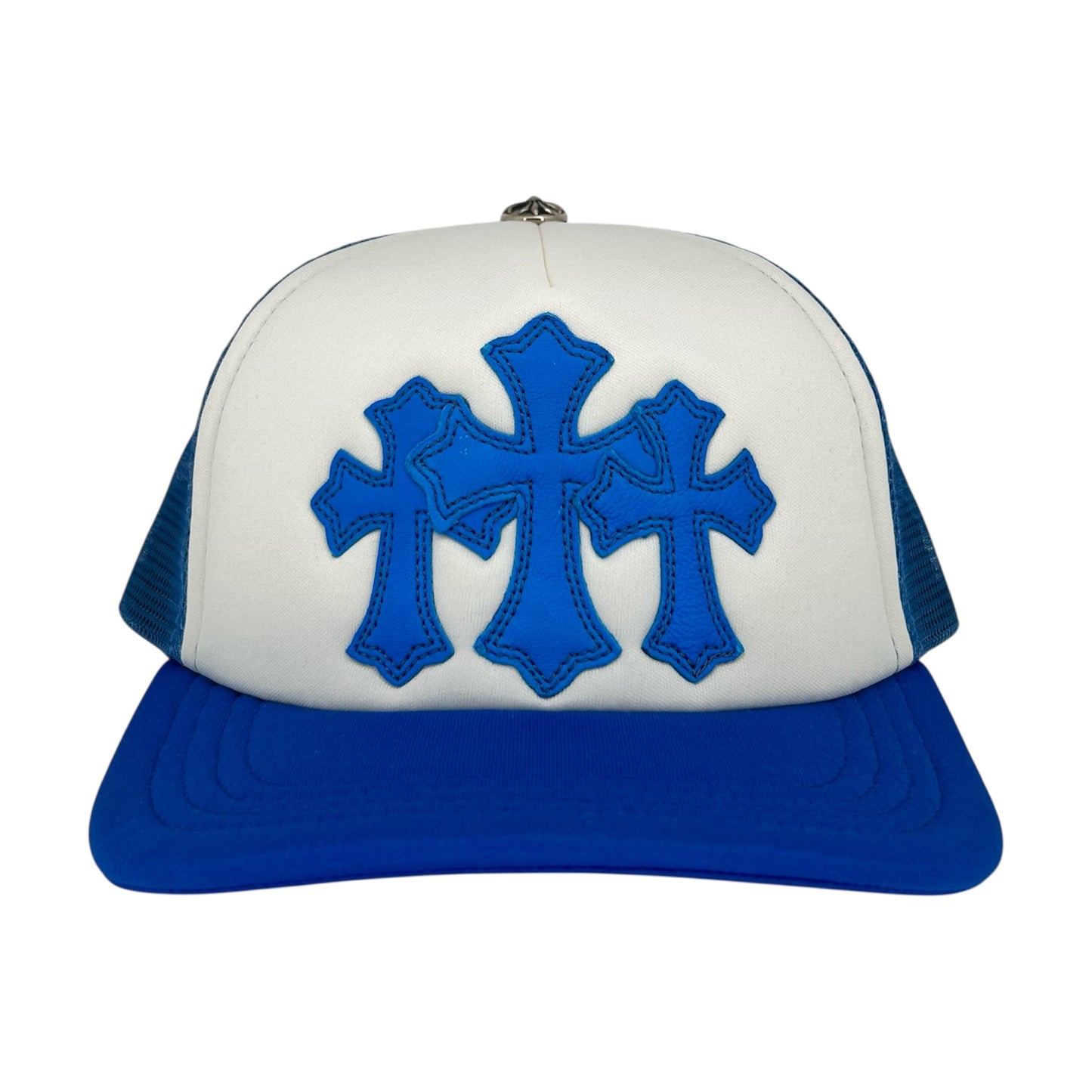 CHROME HEARTS BLUE TRIPLE CROSS TRUCKER