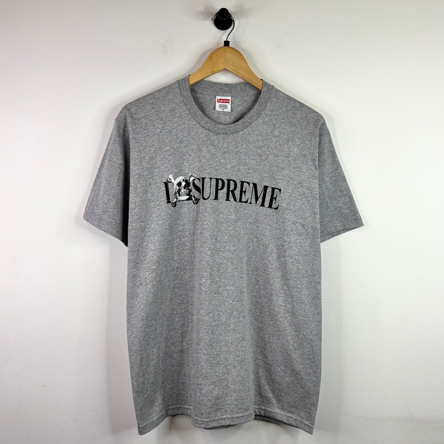 SUPREME I SKULL SUPREME TEE GREY