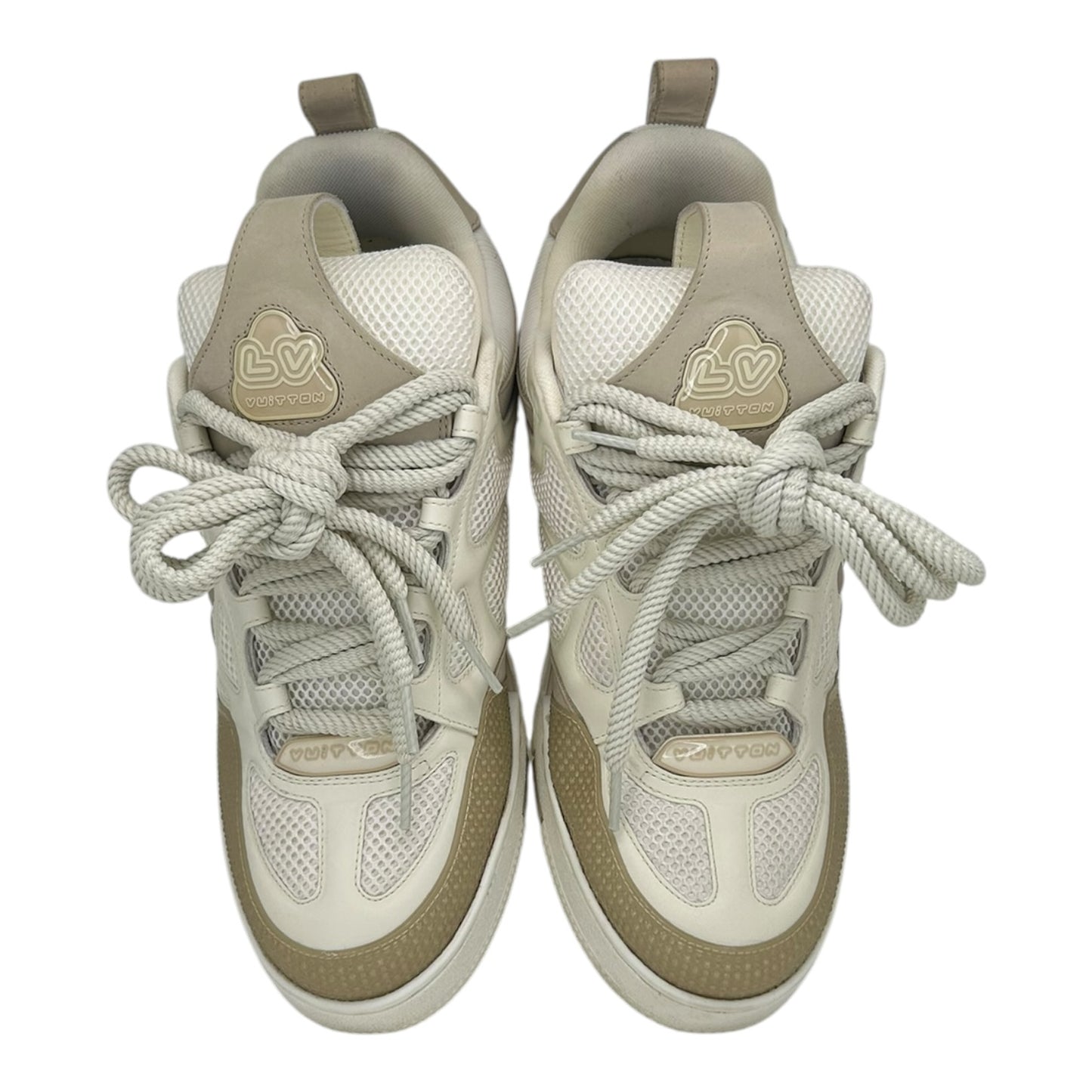PREOWNED LOUIS VUITTON SKATE SNEAKER BEIGE WHITE