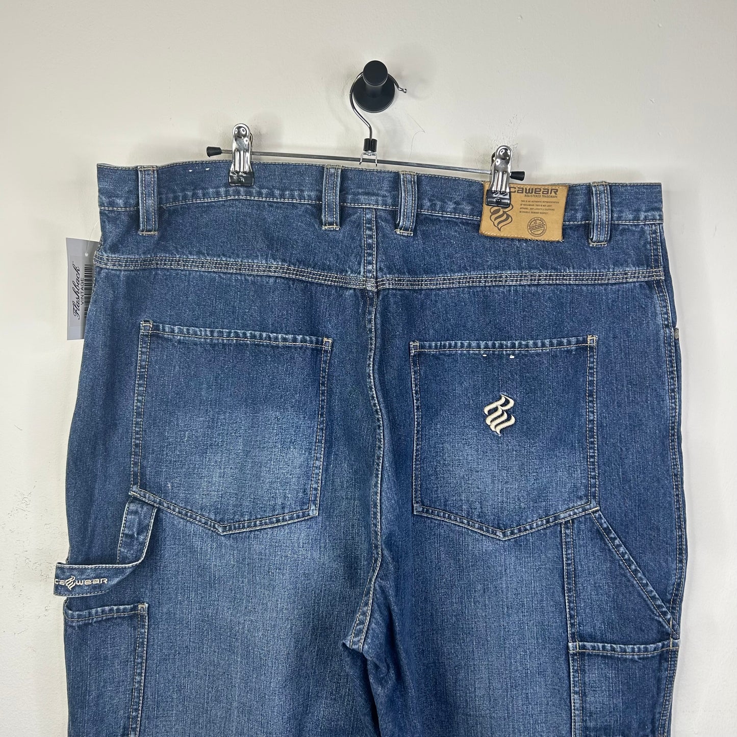 ROCA WEAR EMBROIDERED BACK POCKET BLUE DENIM PANT