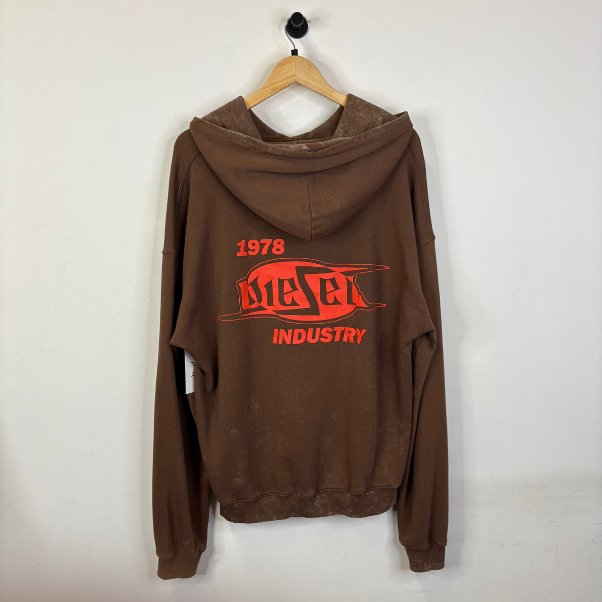 DIESEL S-BOXT HOODIE BROWN