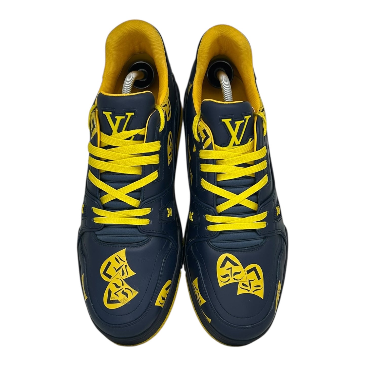 PREOWNED LOUIS VUITTON TRAINER NAVY YELLOW