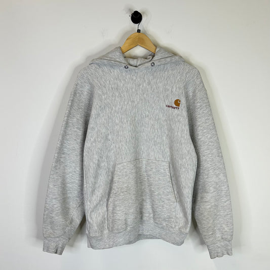 CARHARTT HEATHER GREY EMBROIDERED HOODIE