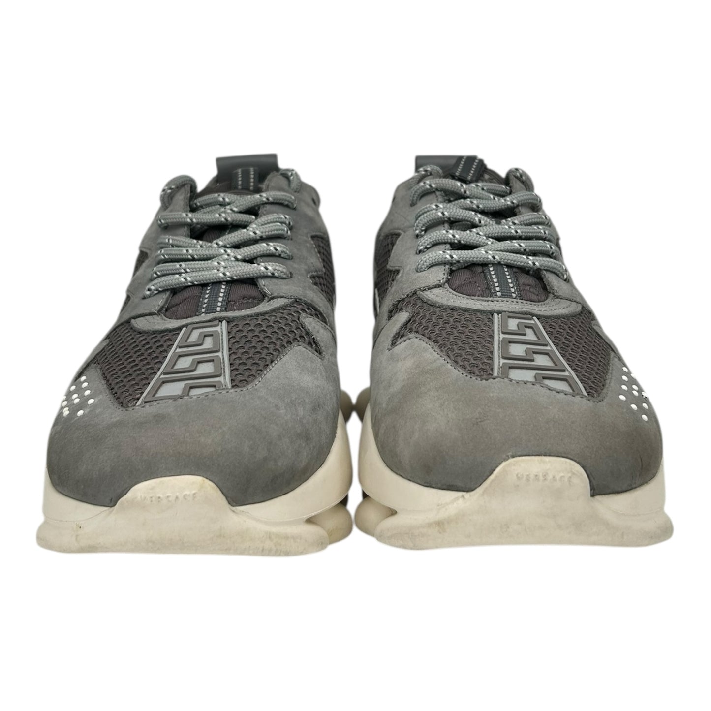 PREOWNED VERSACE CHAIN REACTION 2 GREY WHITE