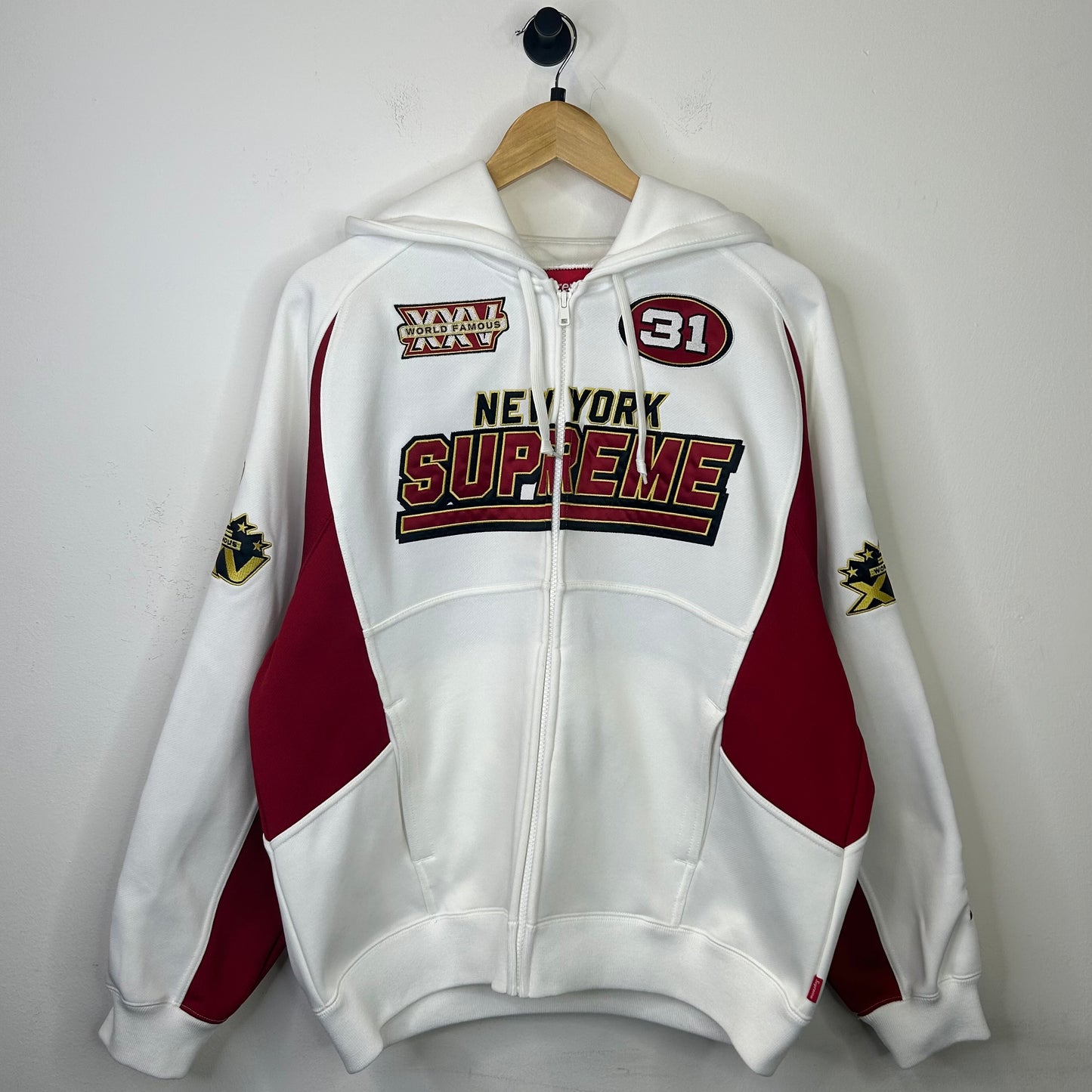 SUPREME FOOTBALL ZIPUP HOODIE