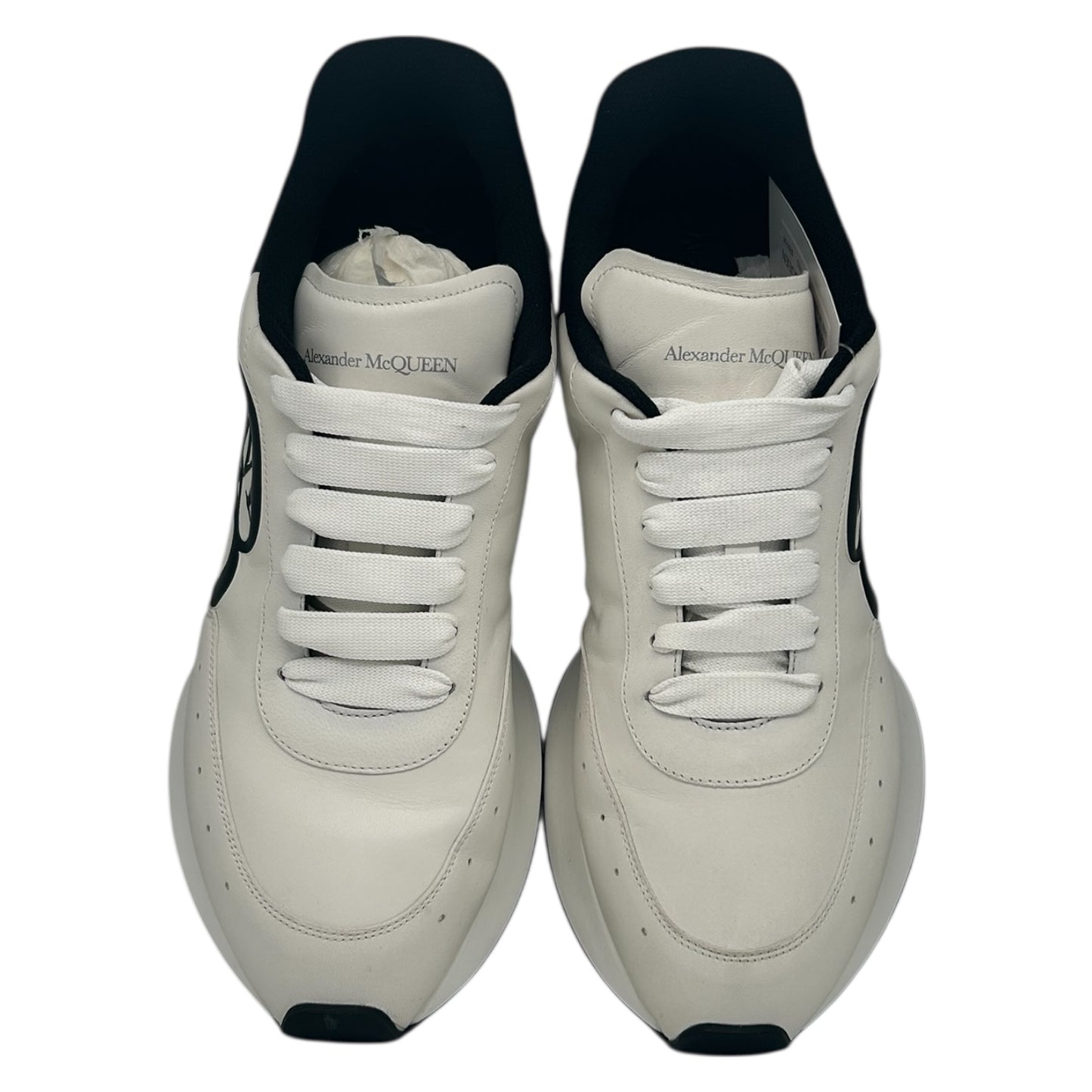 PREOWNED ALEXANDER MCQUEEN SEAL LOGO RUNNER SZ 45 (12 US)