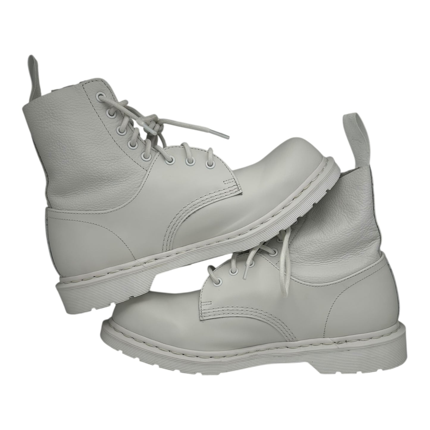 PREOWNED MAISON MARGIELA X DR MARTENS WHITE 1460 TWIST BOOT