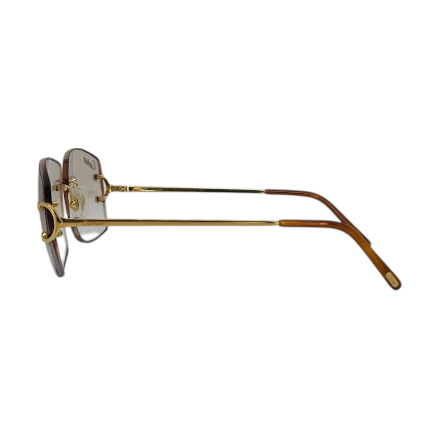 CARTIER BIG C GOLD SUNGLASSES