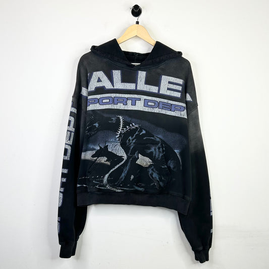 VALE FOREVER WATCHDOG HOODIE SWEATSHIRT VINTAGE BLACK