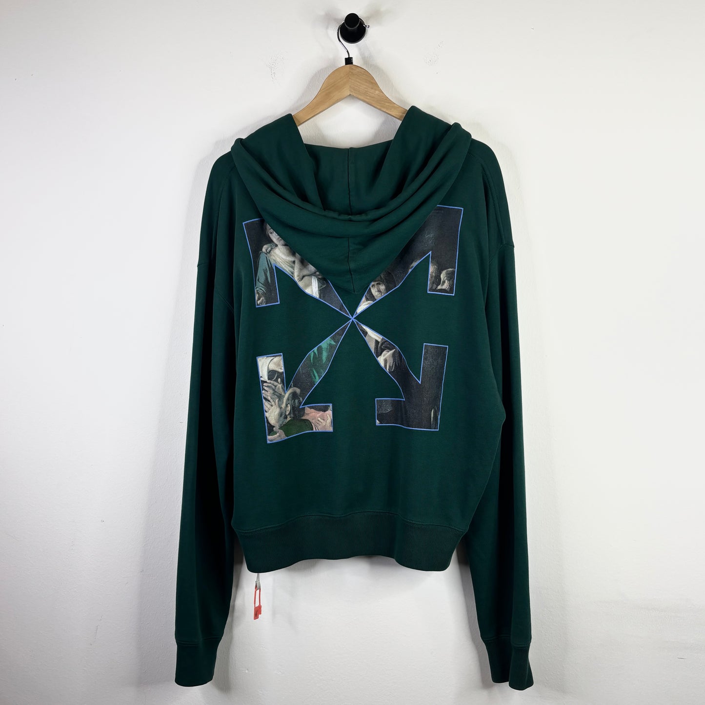 OFF WHITE GREEN CARAVAGGIO PAINTING HOODIE