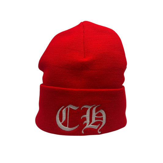 CHROME HEARTS RED BEANIE