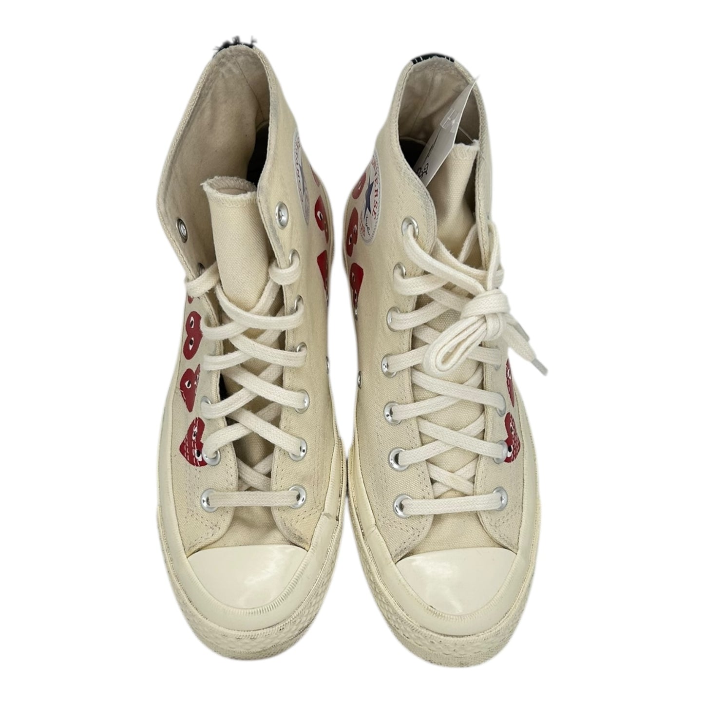 PREOWNED CONVERSE CHUCK 70 CDG PLAY CREAM MULTI HEART