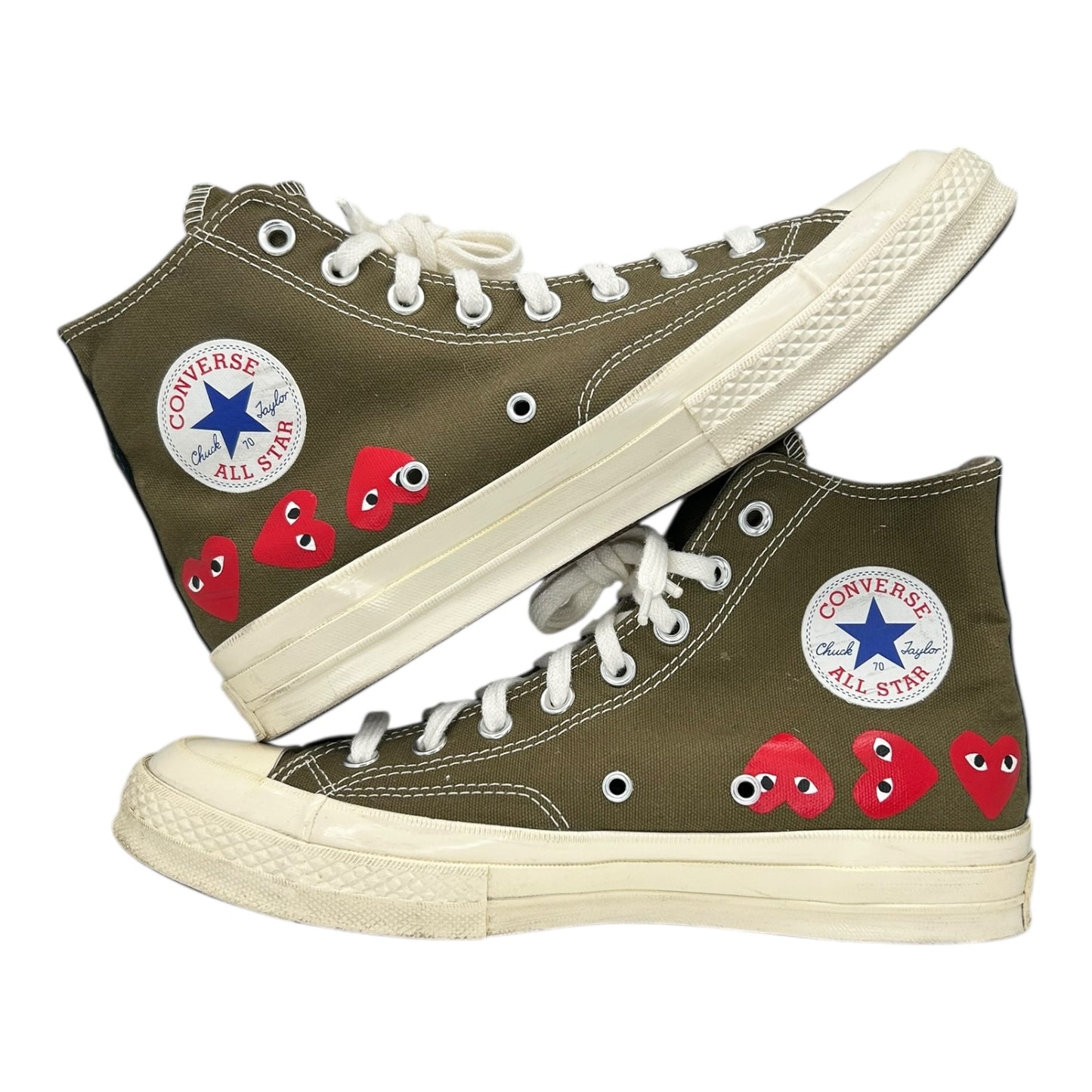 PREOWEND CONVERSE ALL STAR 70 CDG MUTI HEART GREEN