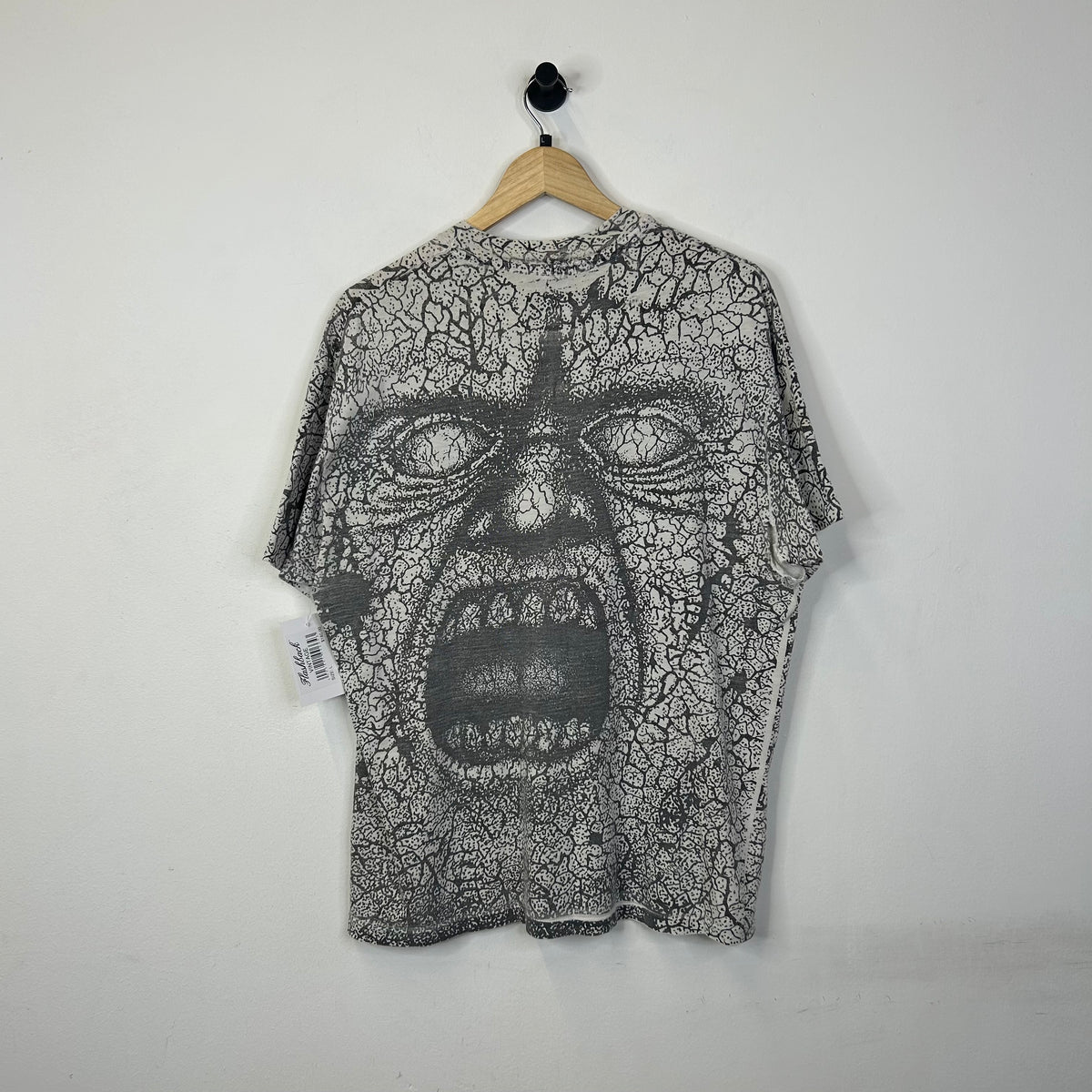 CRACKED AOP SCREAMING FACE WHITE TEE
