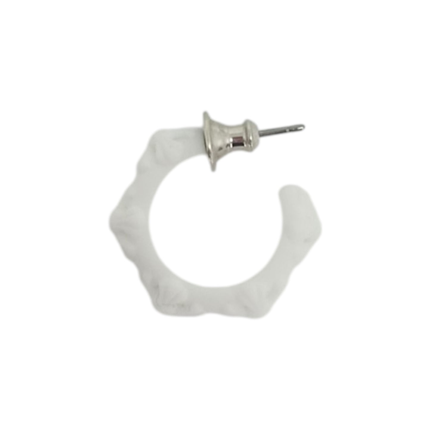 CHROME HEARTS CROSS BAND HOOP SILICONE EARRING