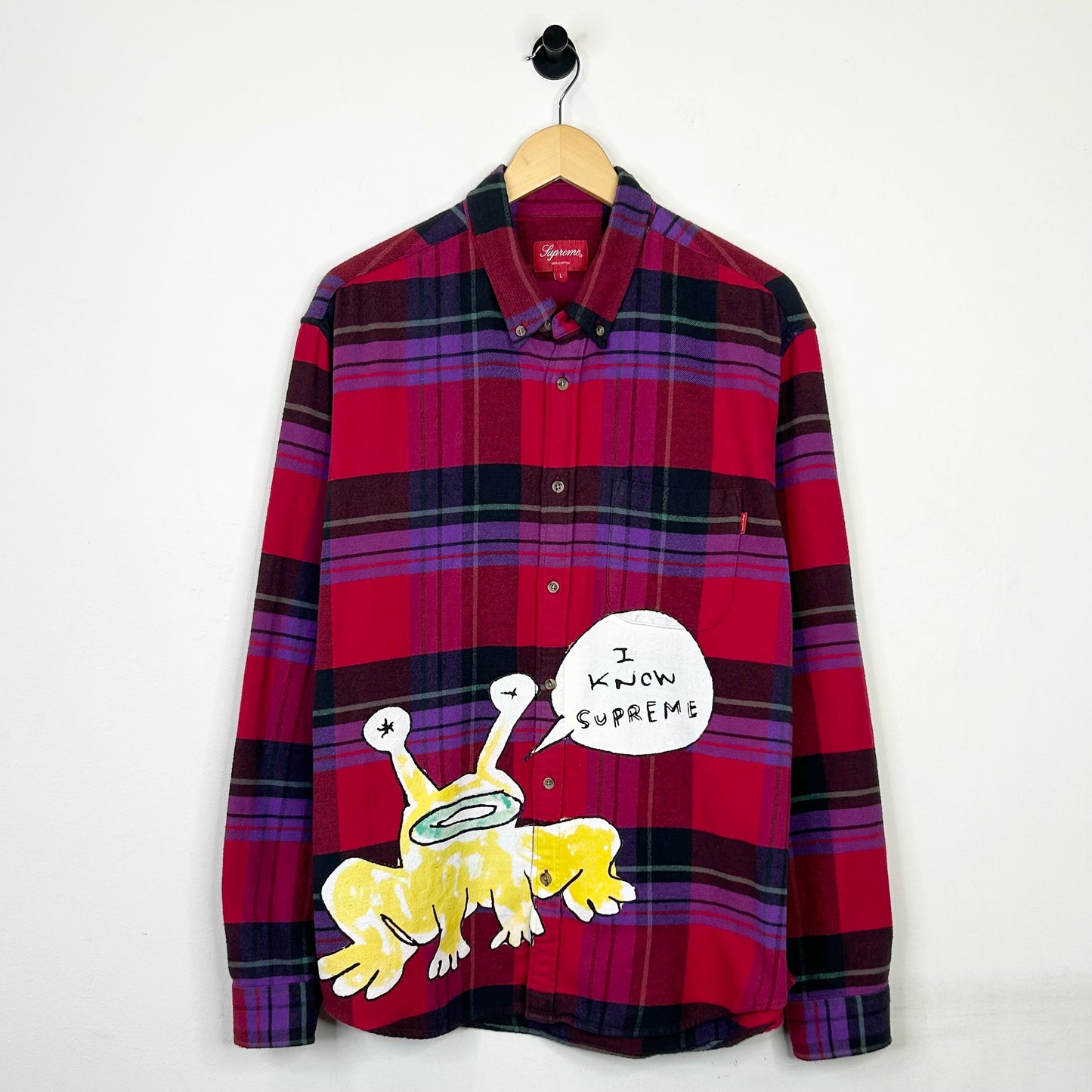 SUPREME DANIEL JOHNSTON PLAID SHIRT