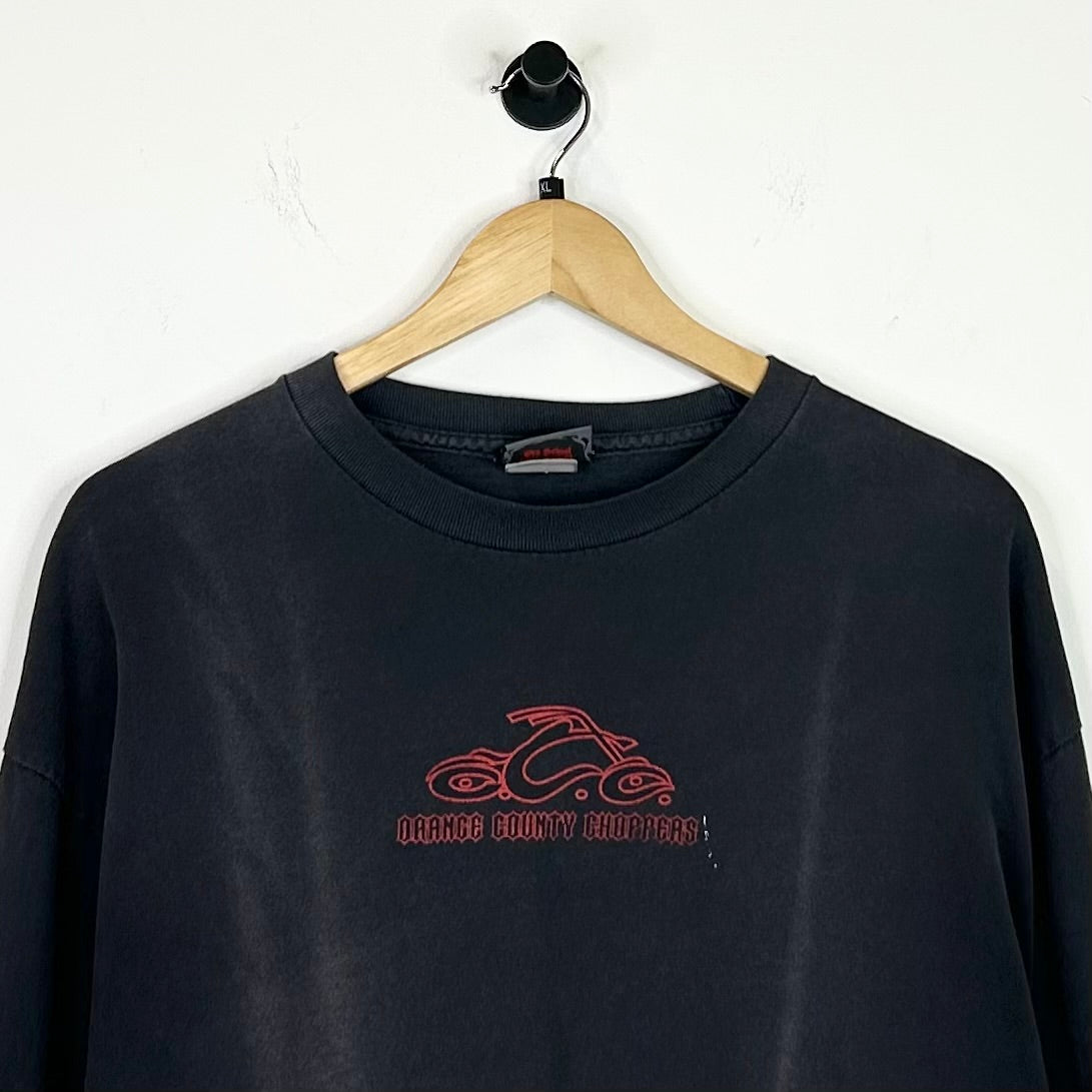 ORANGE COUNTY CHOPPERS BLACK/RED LONG SLEEVE