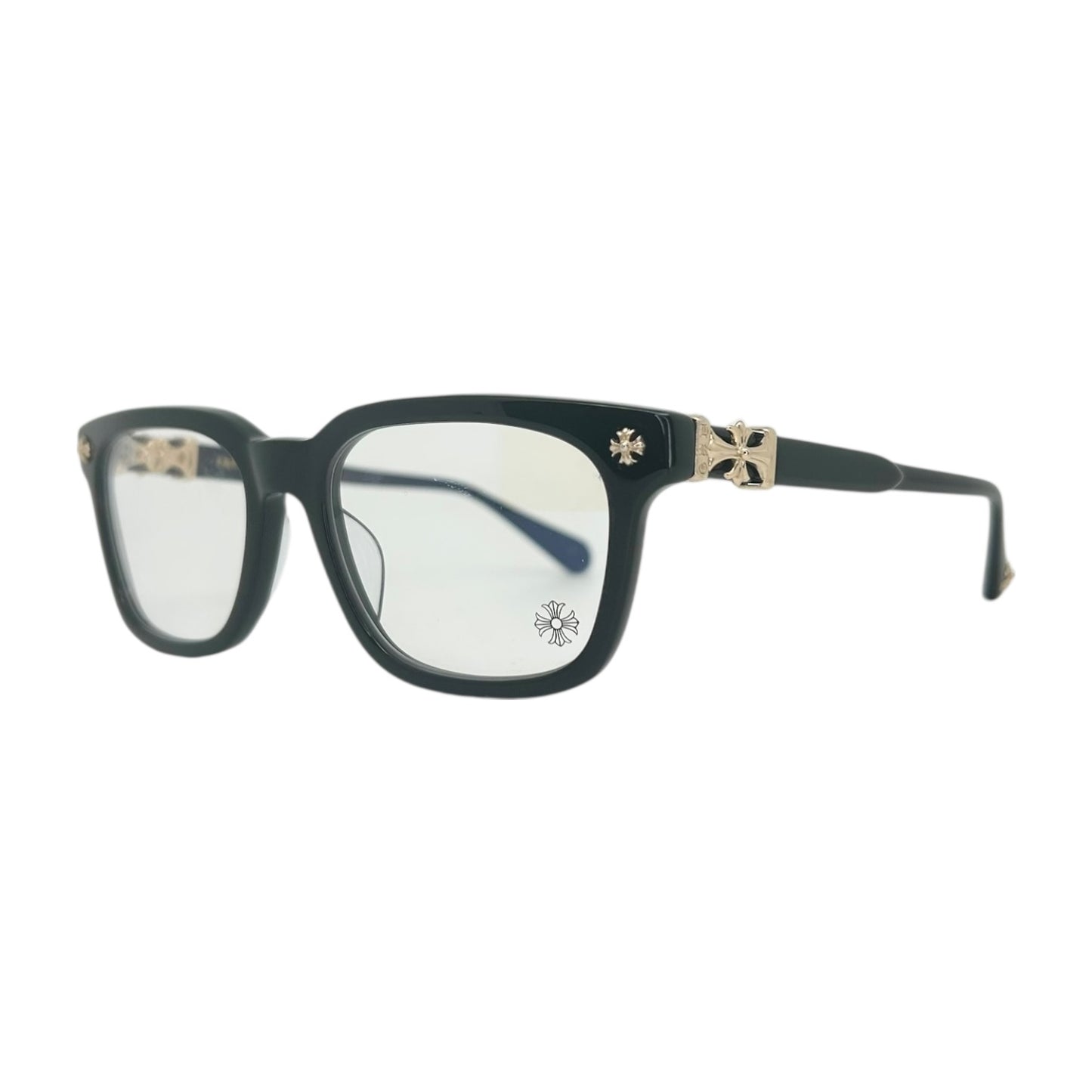 CHROME HEARTS COX UCKER BLACK GOLD SUNGLASSES